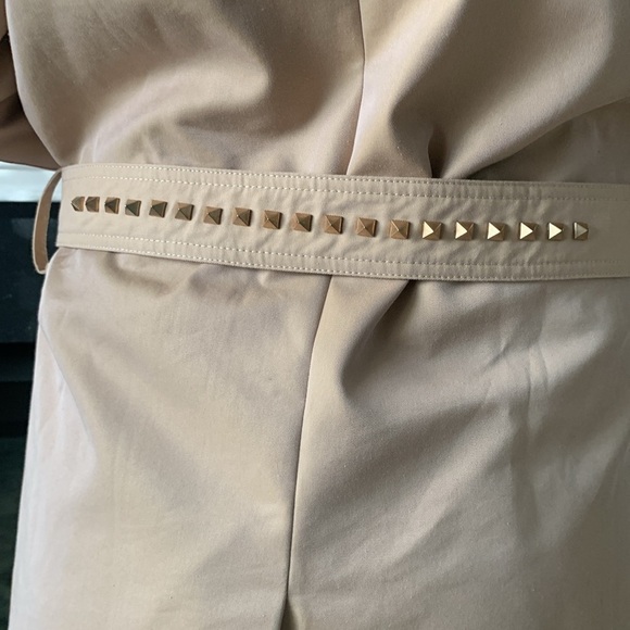 Valentino Spa trench coat tan studs detail sz XL luxury buttons classic elegant - Picture 6 of 16